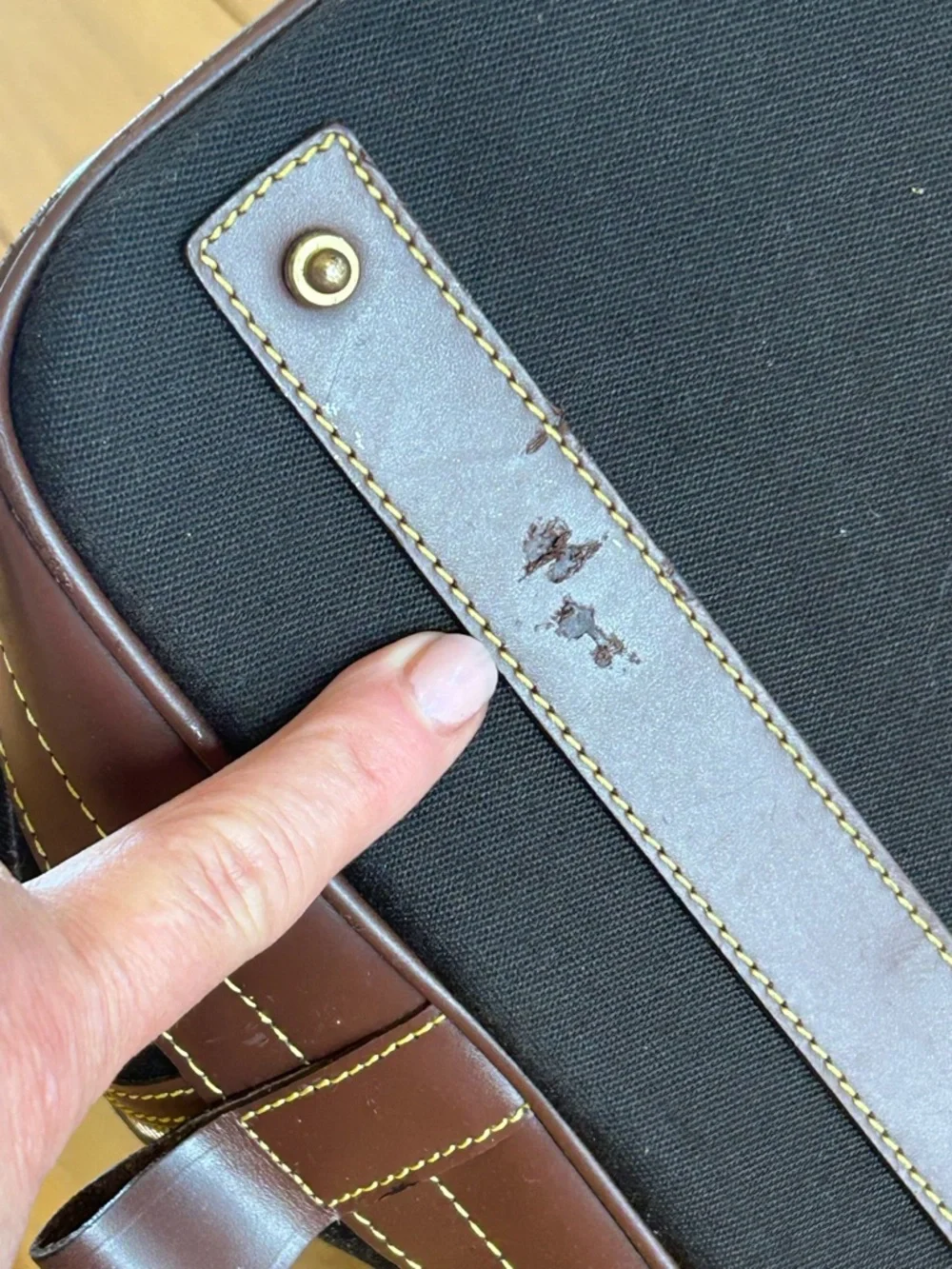 Vintage Dooney and Bourke Cabriolet Weekender Canvas and Leather Tote